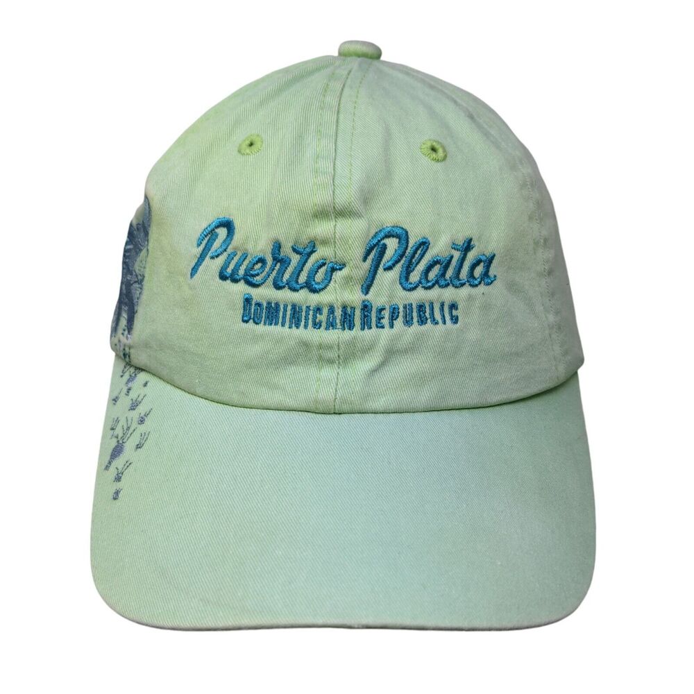 Puerto Plata Dominican Republic Slideback Hat Green One Size Adjustable RTG